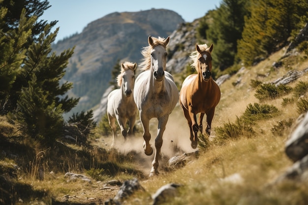 Foto grátis ai gerou uma imagem de cavalos