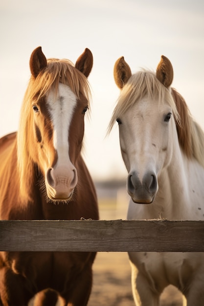 Foto grátis ai gerou uma imagem de cavalos