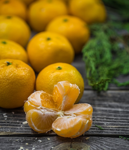 Foto grátis ainda vida com tangerinas