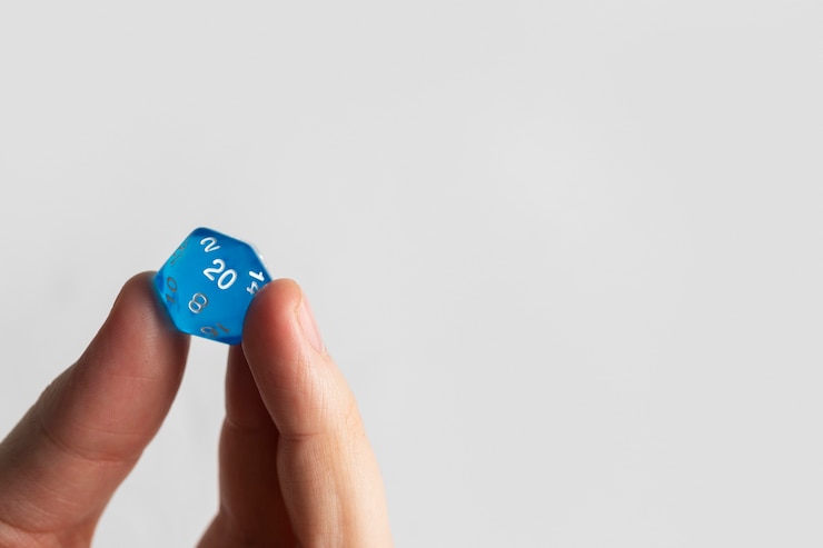 Foto grátis ainda vida de dados de jogo de rpg