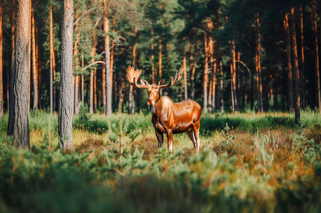 Foto grátis alce fotorrealista na natureza