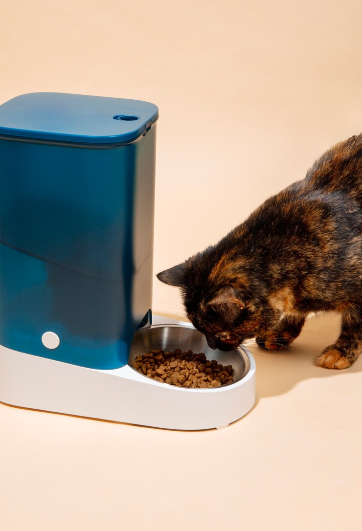 Foto grátis alimentador inteligente para animais de estimação