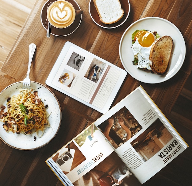 Foto grátis alimento de café da manhã delicioso conceito de qualidade de alimentos e bebidas