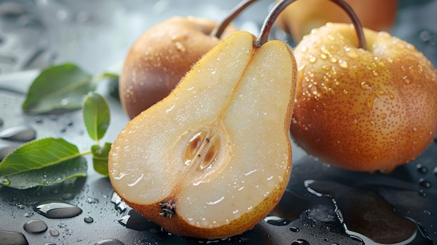 Foto grátis alimentos crus com gotas de água no estúdio