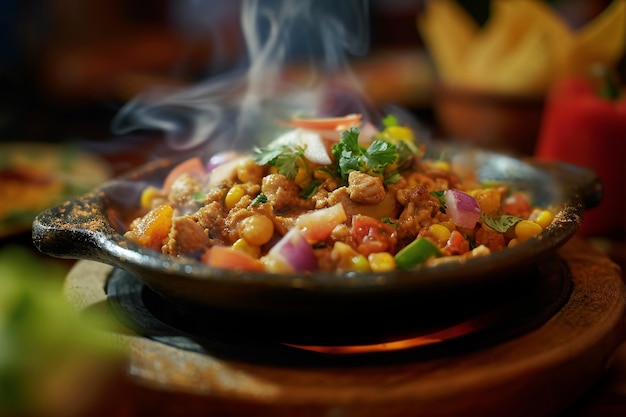 Alimentos pré-preparados apresentando refeições deliciosas prontas para comer em movimento