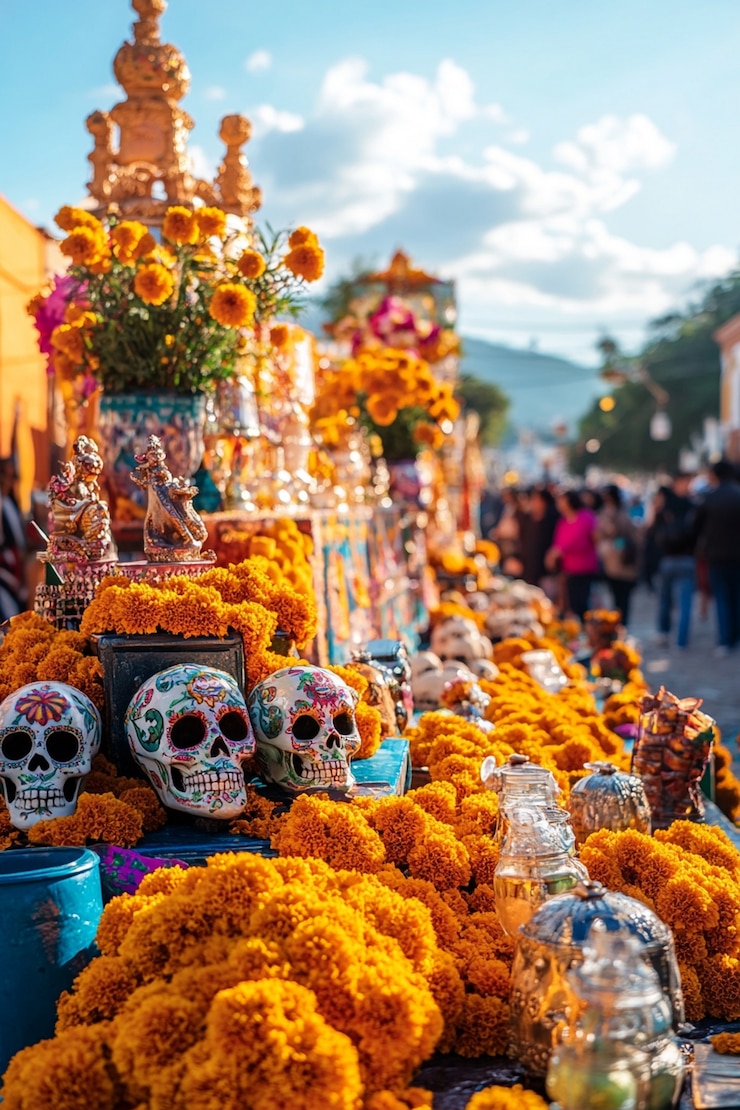 Foto grátis altar para a celebração do dia dos mortos