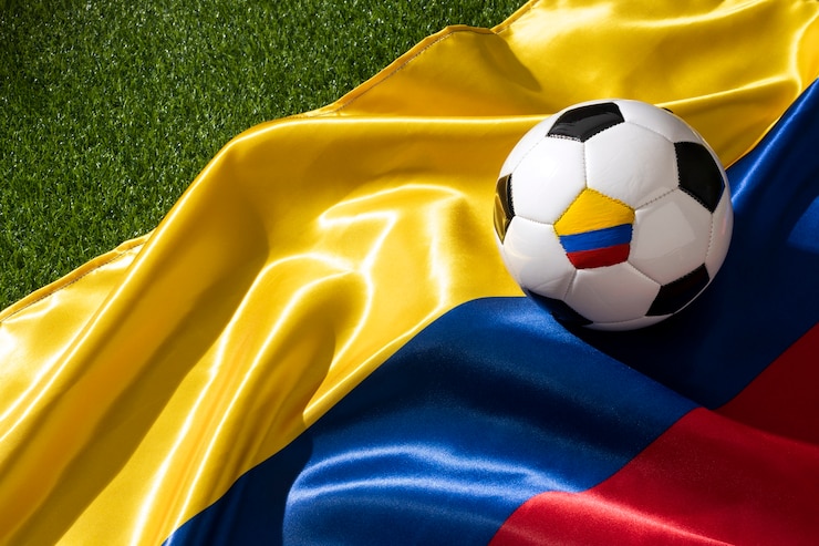 Foto grátis alto ângulo da seleção colombiana de futebol