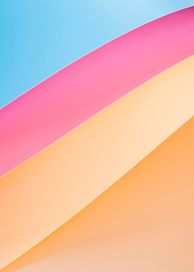 Foto grátis alto ângulo de linhas de papel vibrantes