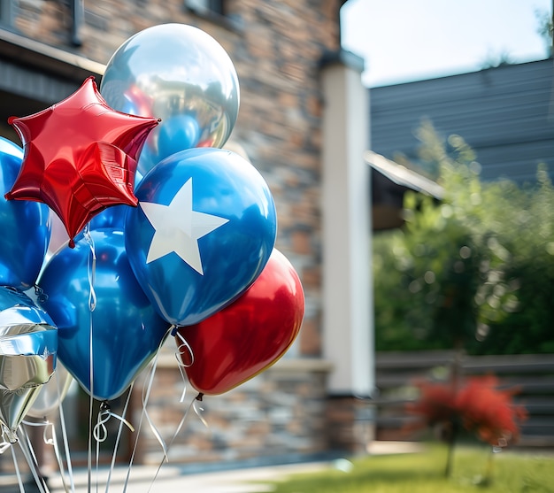 Foto grátis american colors household decorations for independence day celebration