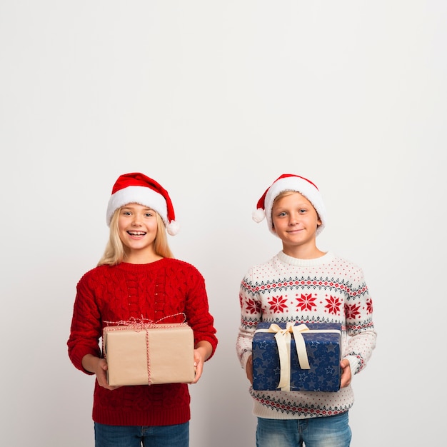 Amigos de natal com espaço de cópia