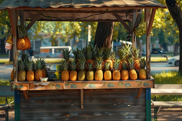 Foto grátis ananás prontos para venda