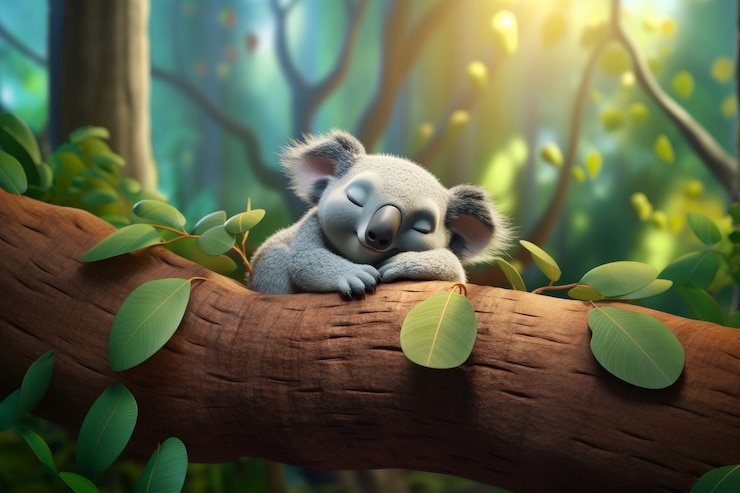 Foto grátis animais selvagens de desenho animado em 3d na natureza