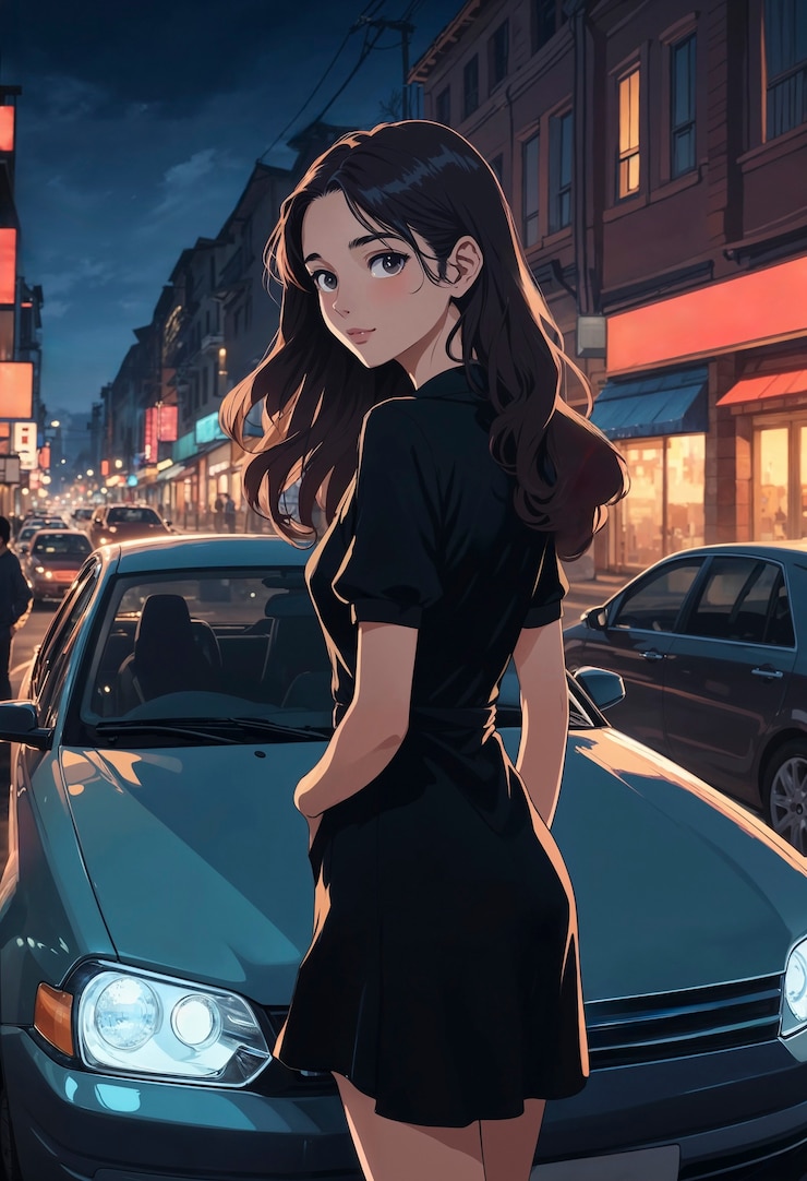 Foto grátis anime como ilustração de retrato de menina