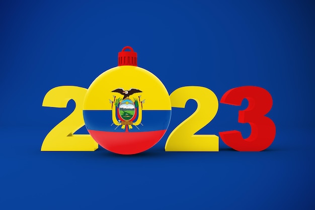Foto grátis ano de 2023 com ornamento do equador