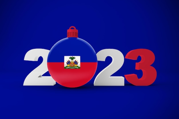 Foto grátis ano de 2023 com ornamento do haiti