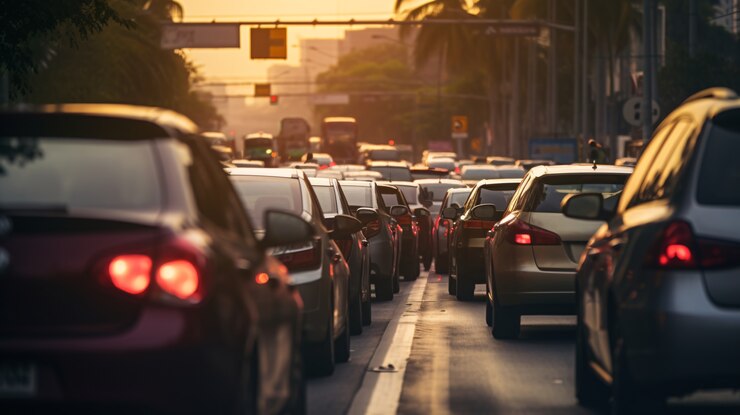 Foto grátis ansiedade induzida pelo trânsito