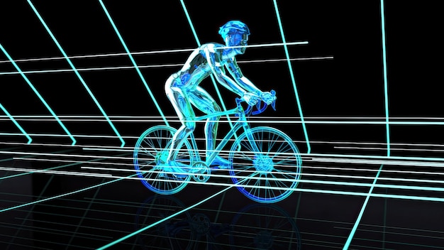 Foto grátis antecedentes abstratos de um ciclista de raios x