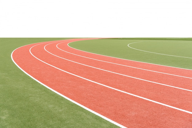 Foto grátis antecedentes da pista de atletismo, com área em branco.