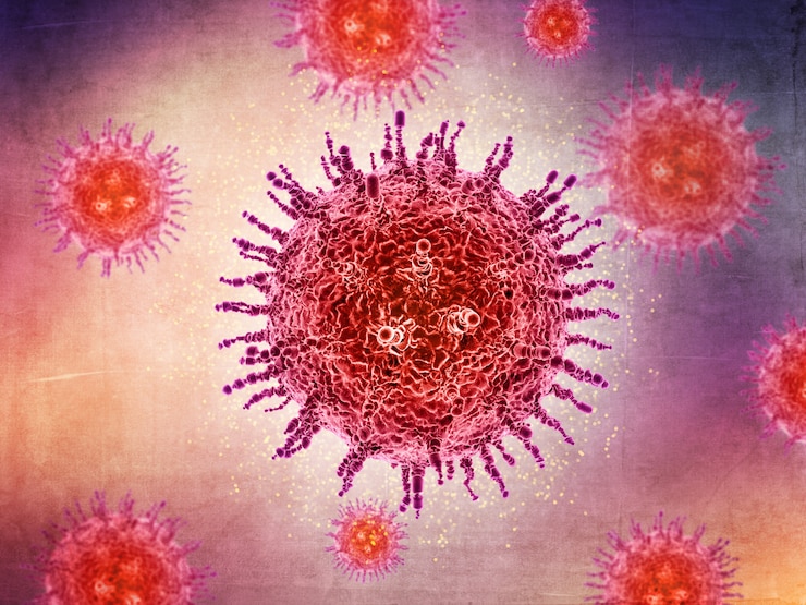 Foto grátis antecedentes médicos com celular com vírus abstrato