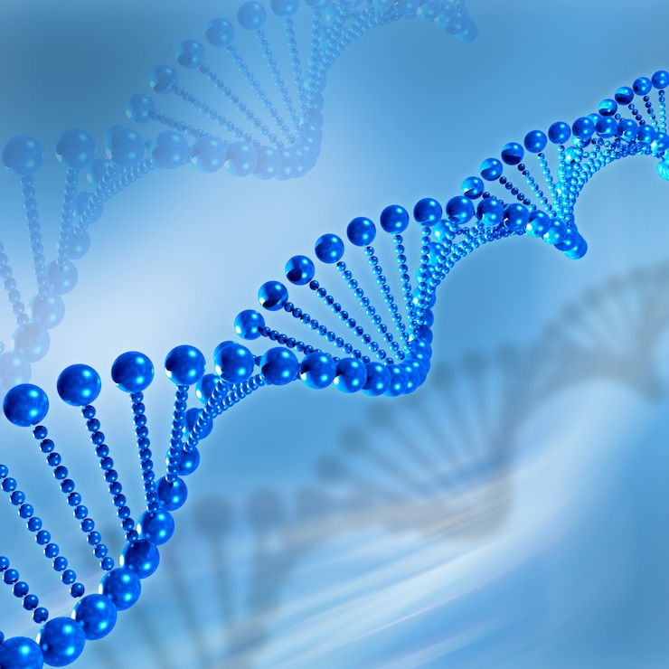 Foto grátis antecedentes médicos do dna 3d