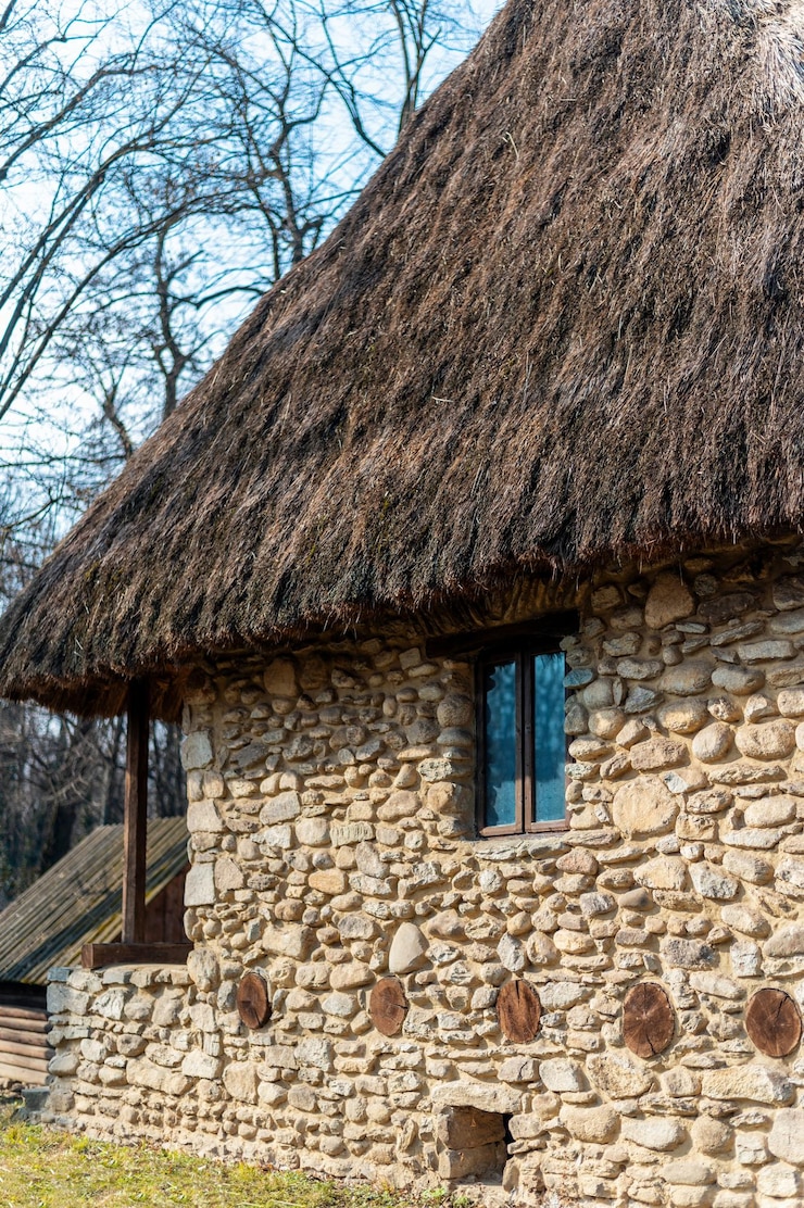 Foto grátis antigo edifício residencial no village museum em bucareste romênia