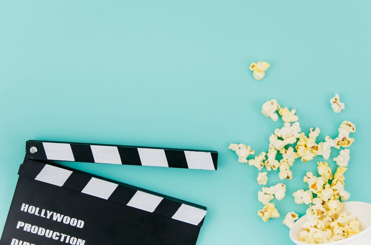 Foto grátis apartamento leigos de elementos de cinema com copyspace