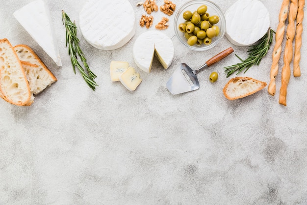 Foto grátis aperitivo de queijo