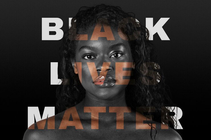 Foto grátis apoiamos o movimento da questão da vida negra