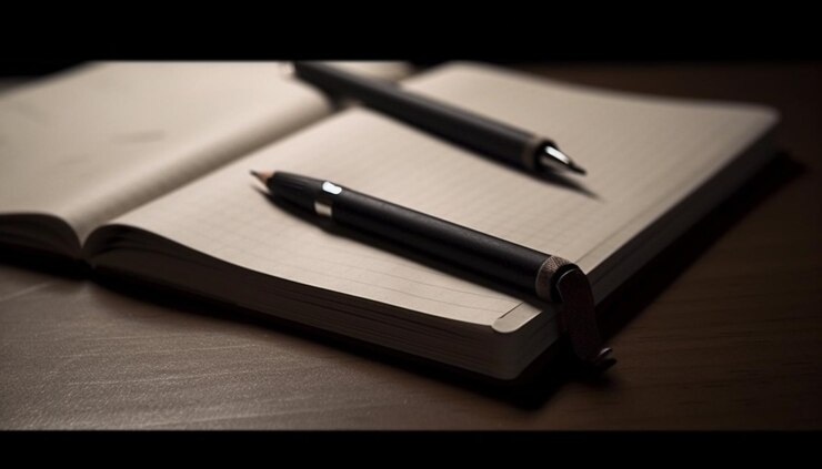 Foto grátis aprendendo ideias em papel no escritório de negócios gerado por ia