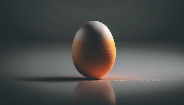 Aproximação de ovo de galinha em uma ia generativa de fundo desfocado