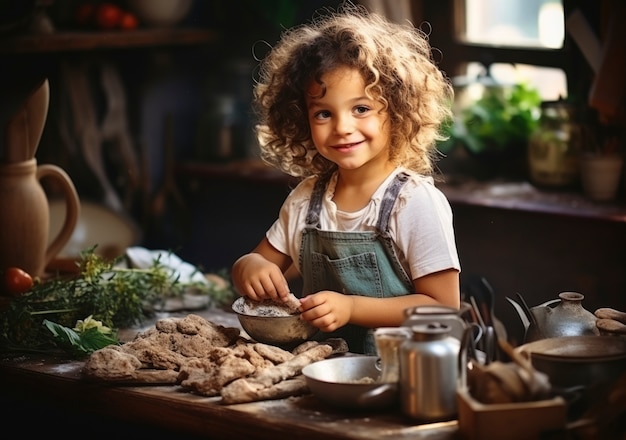 Foto grátis aproximar-se de crianças cozinhando