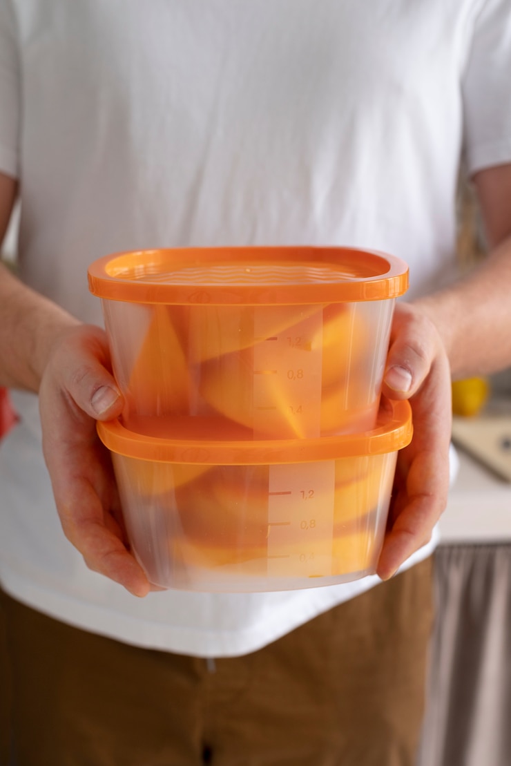 Foto grátis aproxime-se do método de preservação de alimentos