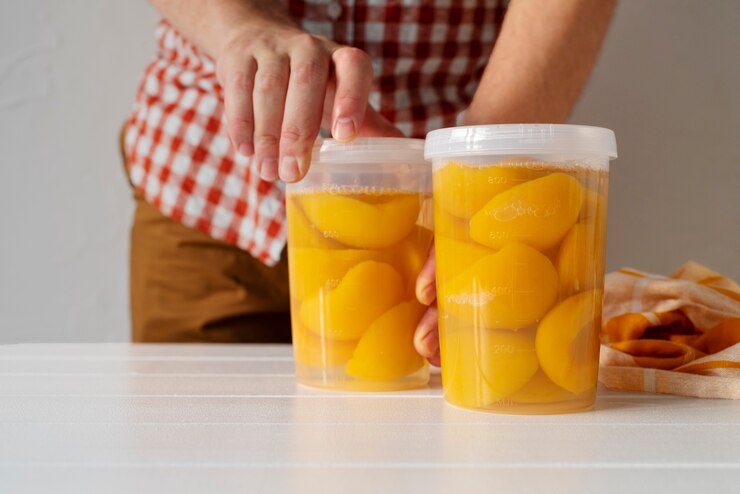 Foto grátis aproxime-se do método de preservação de alimentos