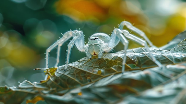 Aranha realista na natureza