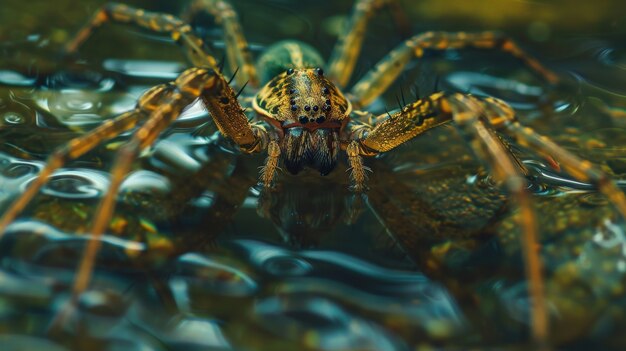 Aranha realista na natureza