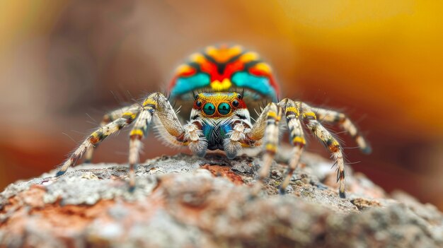 Aranha realista na natureza