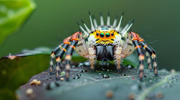 Aranha realista na natureza