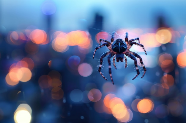 Foto grátis aranha realista na natureza