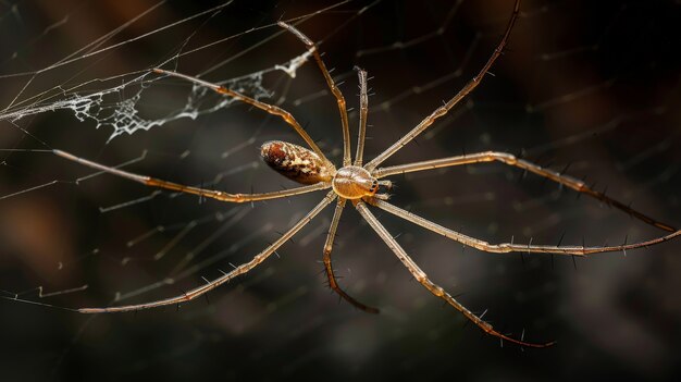 Aranha realista na natureza