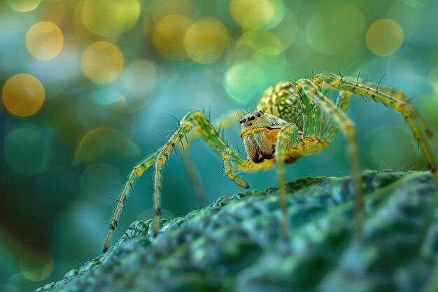 Aranha realista na natureza