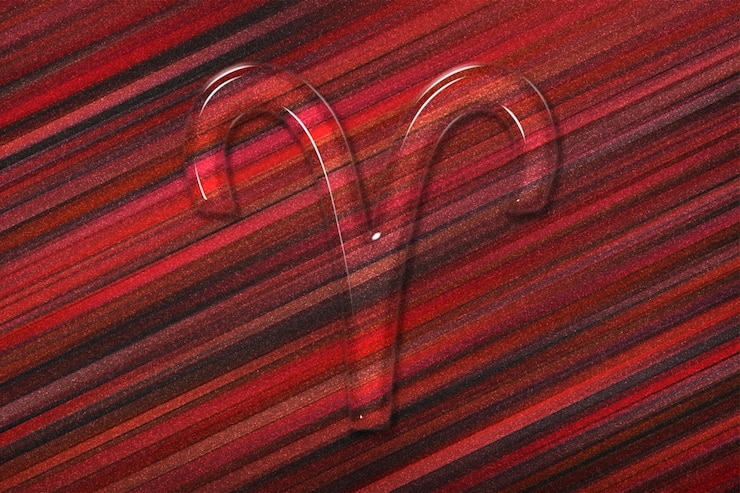 Foto grátis áries signo do zodíaco, fundo vermelho, horóscopo astrologia fundo, áries, horóscopo vermelho