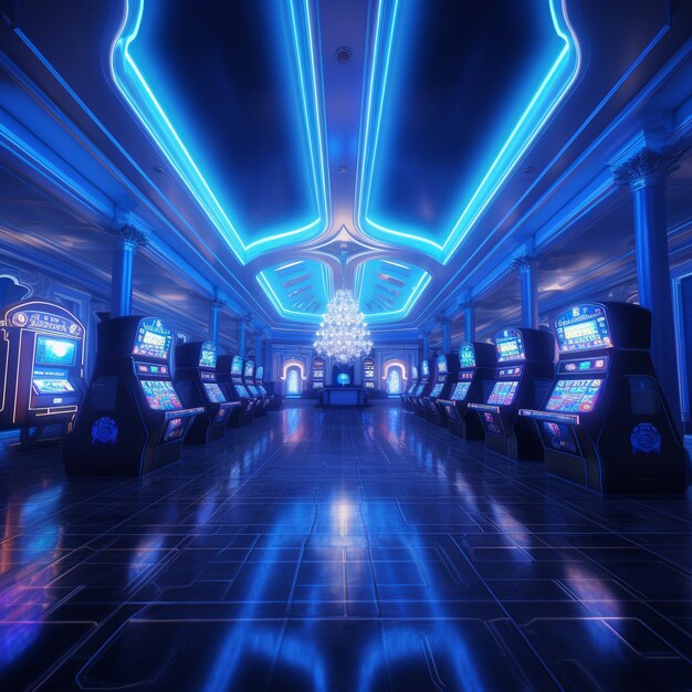 Arquitetura futurista de cassino
