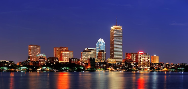 Foto grátis arranha-céus urbanos da cidade de boston