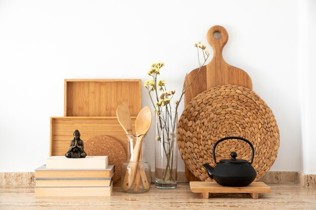 Arranjo criativo de cozinha de prática de fengshui