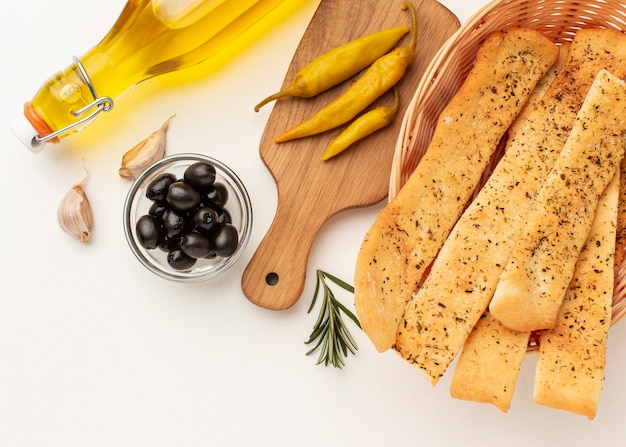 Foto grátis arranjo de comida deliciosa e plana