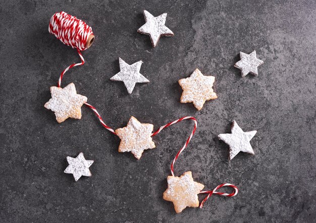 Arranjo de comida doce para o Natal