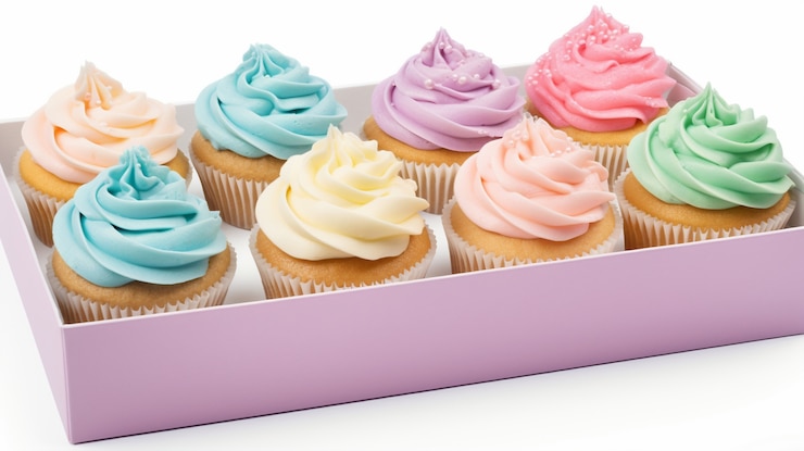 Foto grátis arranjo de cupcakes delicioso