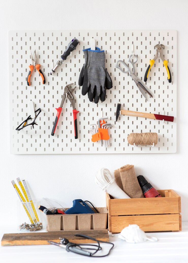 Foto grátis arranjo de diferentes objetos de oficinas de artesãos