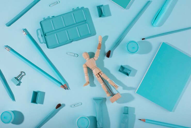 Foto grátis arranjo de ferramentas de ilustrador flat lay