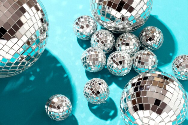 Arranjo de globos de discoteca plana